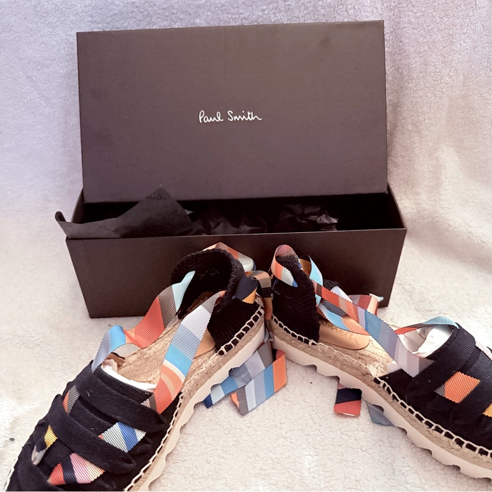 Paul Smith Black and Cream Sandals